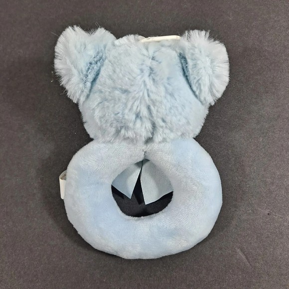 Bearington Baby Collection Blue Baby Rattle Bear Stuffed Toy NWT - Picture 2 of 7